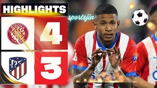 HIGHLIGHTS Girona FC vs Atletico Madrid 43  RESUMEN [upl. by Ilujna]