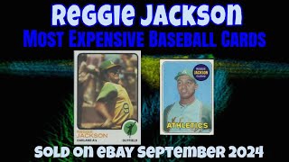 Reggie Jackson Most Expensive eBay Sales Baseball Cards  September 2024 [upl. by Aivatnuahs]