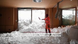 Cet hôtel sest retrouvé enseveli par une avalanche [upl. by Aettam]