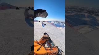 Snowboarding experience speed skiing from the skiers perspectivesnowboarding [upl. by Myrah]