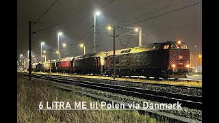 6 gamle DSB ME Lokomotiver transporteres igennem Danmark [upl. by Jereme670]