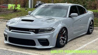 PART 2 Installing 3H Airlift on my 2022 Hellcat  rear camber arm front amp rear suspension install [upl. by Aowda319]