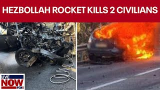 IsraelHamas war Hezbollah rocket kills 2 Israeli civilians  LiveNOW from FOX [upl. by Dahle]