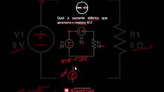 circuito série com duas fontes com mesma polaridade shorts resistor resistores [upl. by Punak]