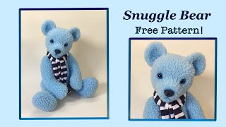 How to make a teddy bear  Snuggle Bear  FREE PATTERN  Full Tutorial with Lisa Pay [upl. by Onder]