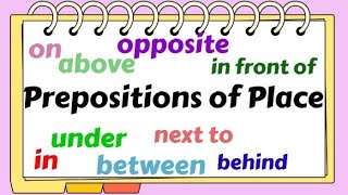 ESL Prepositions of Place  vocabulary eslstudents esl [upl. by Beuthel974]