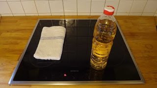 Limpiar la vitrocerámica en sólo 1 minuto con vinagre Clean the hob in just 1 minute with vinegar [upl. by Perr696]