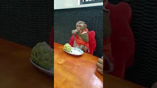 Baby cute eating fruit very yummy monkey monkeybab babyanimal reels cute 3monkeys babymonkey [upl. by Aliled]