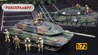 Panzerkampf Leopard 2a6 and L2a6ex 172 Unboxing and Review Military Diecast [upl. by Euseibbob]