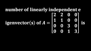 iit jam 2023 response sheet mathematics solution number of linearly independent eigen vectors [upl. by Bezanson]