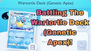 Battling The Wartortle Deck Genetic Apex  Pokemon TCG Pocket [upl. by Raddatz]