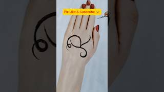 R letter mehndi design  beautiful mehndi design ❤️ henna shortsviral [upl. by Pitts80]