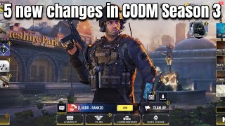 5 new changes done in CODM Season 3 [upl. by Ardnalak]