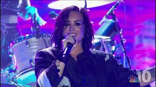 Demi Lovato  Sorry Not Sorry Rock Version Live at WAWA Welcome America Festival in Philadelphia [upl. by Euqinomahs778]