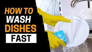 How to Wash Dishes Fast Without A Dishwasher [upl. by Jordon]