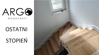 277  Jak prawidłowo zrobić ostatni stopień przy schodach drewnianych woodworking stairs diy [upl. by Kale]