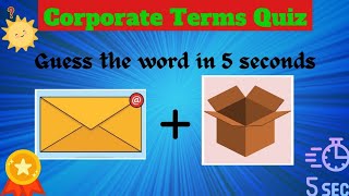 Corporate Terms Quiz  guess the word [upl. by Suoirad]