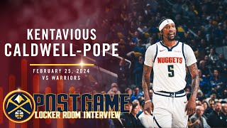 Kentavious CaldwellPope Post Game Locker Room Interview vs Warriors 🎙 [upl. by Rivers452]