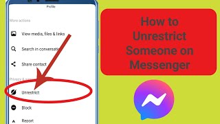 How to Unrestrict Someone on Messenger Full Guide [upl. by Charlet717]