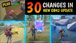 30 CHANGES IN NEW OB42 UPDATE  ADVANCE SERVER  GARENA FREE FIRE [upl. by Enialedam]