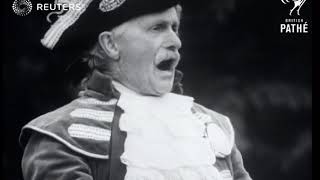 Town Crier competition at Hastings 1952 [upl. by Stanislaw]