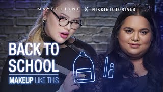 How To Slay Back To School Tutorial ft NikkieTutorials  Nabela Noor  Maybelline New York [upl. by Onirefes]