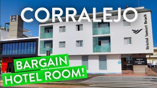 Corralejo Hotel with Rooftop Bar  Bristol Sunset Beach  Room Tour amp Review [upl. by Marcoux]