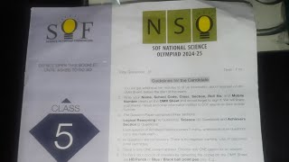 class 5 NSO 2024 2025 question paper set A the world biggest Olympiad [upl. by Enautna]