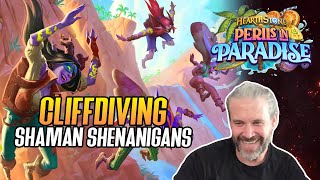 Hearthstone Cliffdiving Shaman Shenanigans [upl. by Aleak]