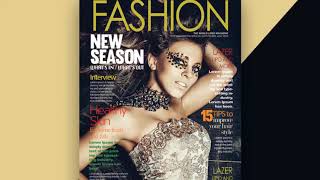 Photoshop CS6 Free Download – Fashion Magazine Cover Template [upl. by Anihcak]