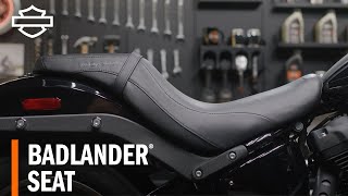 HarleyDavidson Badlander Seat – Softail 2Up Riding Overview amp Install [upl. by Nysila]