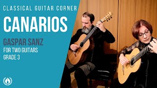 Canarios by Gaspar Sanz Arranged for Two Guitars [upl. by Ttehr]