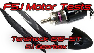 F5J Motor Tests Tenshock 151515T 51 Gearbox [upl. by Raseac596]