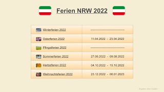 Ferien NRW 2022 [upl. by Kreager695]