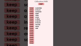 Collocations with KEEP learnenglish studyenglish learnenglishdaily learnenglishonline learnengl [upl. by Ariaes49]