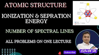 IONIZATION ENERGY OF HYDROGEN LIKE SPECIES  NUMBER OF SPECTRAL LINES  ATOMIC STRUCTURE CLASS 11 [upl. by Niarbo]