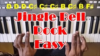 Jingle Bell Rock Easy Piano Tutorial  How To Play  Bobby Helms [upl. by Cappello118]