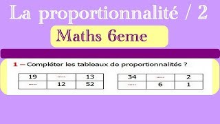 Maths 6ème  La proportionnalité 2 Exercice 3 [upl. by Adamek]