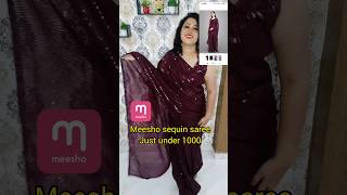 Sequin saree saree meesho meeshohaul ethnicwear festival festivevibes [upl. by Bradshaw23]