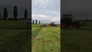 CLAAS ARION 660 mit CLAAS LINER 3600 Schwader am Schwaden [upl. by Heid439]