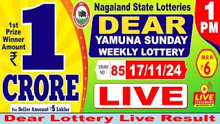 DEAR LOTTERY LIVE 1 PM 17112024 NAGALAND STATE LOTTERY SAMBAD LIVE FROM KOHIMA  LIVE 339 [upl. by Ziom]