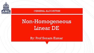 General Algorithm to Solve NonHomogeneous Linear Differential Equations [upl. by Yerxa]