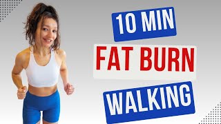 10 MIN FAT BURN INDOOR WALKING WORKOUT  Weight Loss Walk at home [upl. by Yecam1]