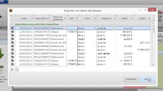 Importer un relevé bancaire  Logiciel Comptabilité Personnelle [upl. by Grania]