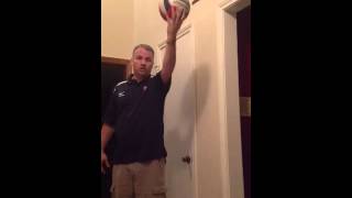 Volleyball Home Drill  Serving [upl. by Kafka186]