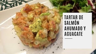 TARTAR de SALMÓN AHUMADO y AGUACATE  Fácil y rico [upl. by Kera]