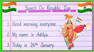 Republic Day Speech in English 2024  Speech On Republic Day in English [upl. by Crichton]