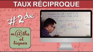 Calculer un taux dévolution réciproque  Seconde [upl. by Llerrod]