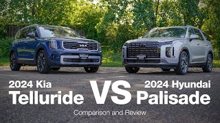 2024 Hyundai Palisade vs 2024 Kia Telluride  Comparison and Review [upl. by Llywellyn]