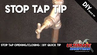 Stopcock openingclosing  Stop tap openingclosing  DIY Quick tip [upl. by Sontich309]